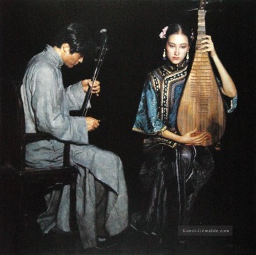 Chinesische Werke - Love Song 1995 Chinese Chen Yifei Mädchen